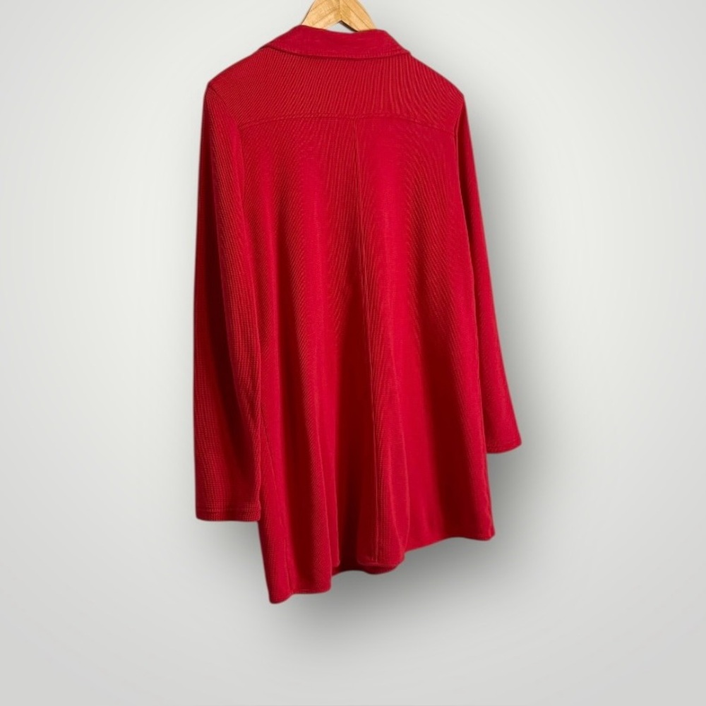 Soft Surroundings Take Two Waffle Knit Tunic Size XL Petite Top Pockets Buttons - Picture 5 of 8
